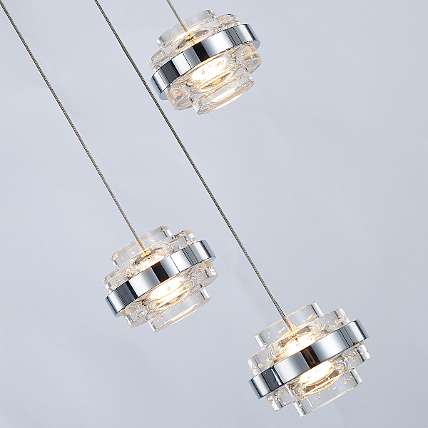 Подвесной светильник Delight Collection MD22030002 MD22030002-3A chrome/clear