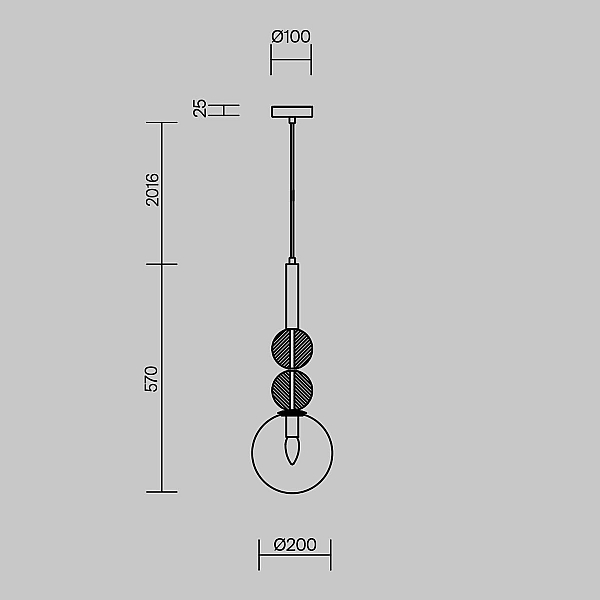 Подвесной светильник Freya Sunspot FR5482PL-01BS2