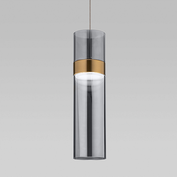 Подвесной светильник Eurosvet Lumen 50244/1 LED латунь/дымчатый a061287