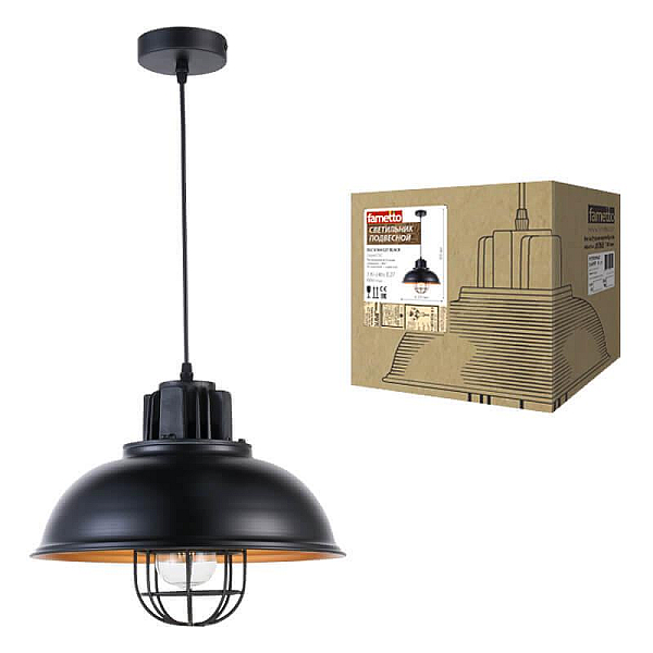 Подвесной светильник Fametto Vintage DLC-V104 E27 Black