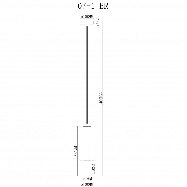 Подвесной светильник iLamp Lofty 10706-1 WH-BR