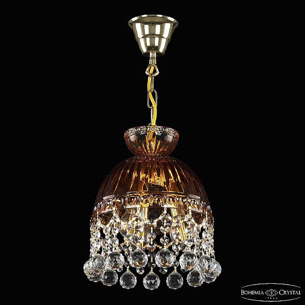 Подвесной светильник Bohemia Ivele Crystal 5478/22 G Amber/M-1G Balls