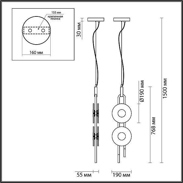 Подвесной светодиодный светильник Odeon Light Exclusive Modern Magnet 5407/23L