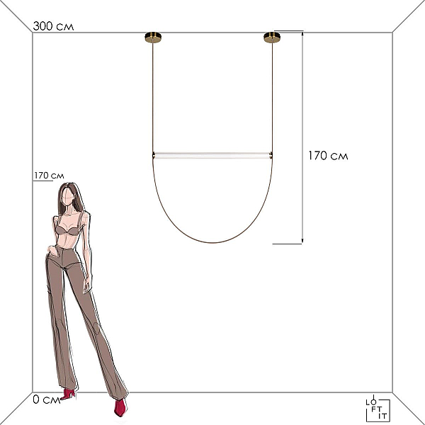 Подвесной светодиодный светильник Loft IT Liana 10221/1700
