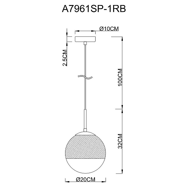 Подвесной светильник Arte Lamp Jupiter Copper A7961SP-1RB
