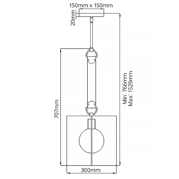 Подвесной светильник Hinkley Ludlow QN-LUDLOW-1P-GR