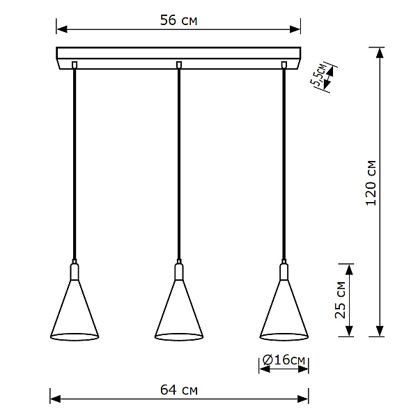 Подвесной светильник LightHall Glaro LH012084