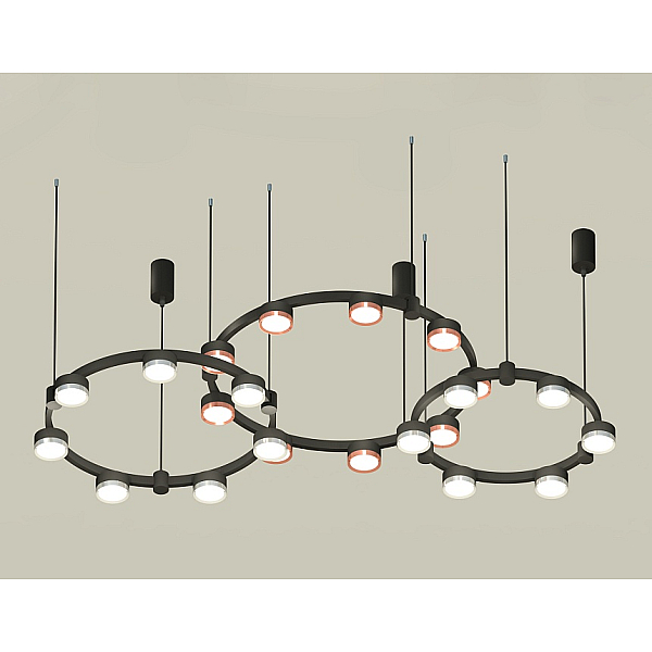 Комплект подвесного светильника Ambrella Light Techno Ring XR92092100 (A9209x3, C9242, C9238, C9232, N8126, N8118)