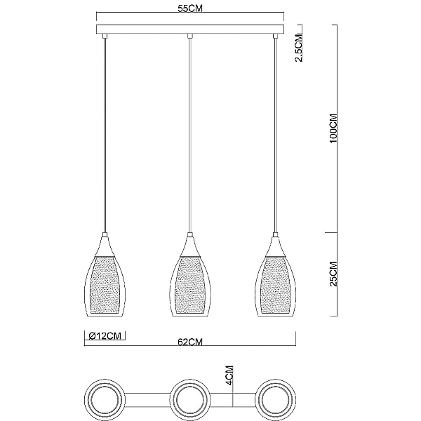 Подвесной светильник Arte Lamp Barry A7951SP-3CC