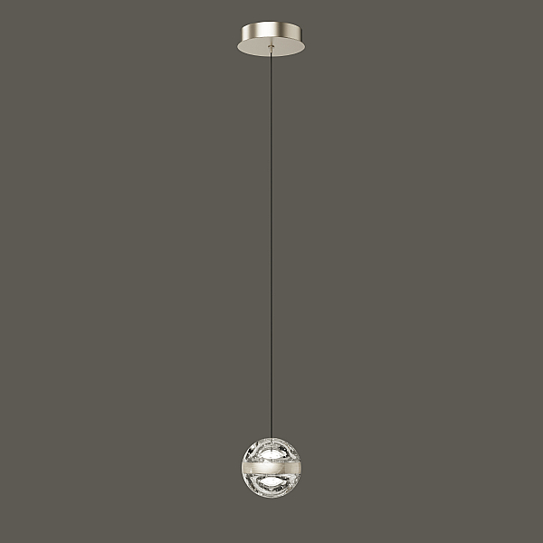 Подвесной светильник Delight Collection Frizzante MD23030088-1A nickel/clear