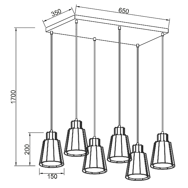 Подвесной светильник Vele Luce Carisma VL6462P06