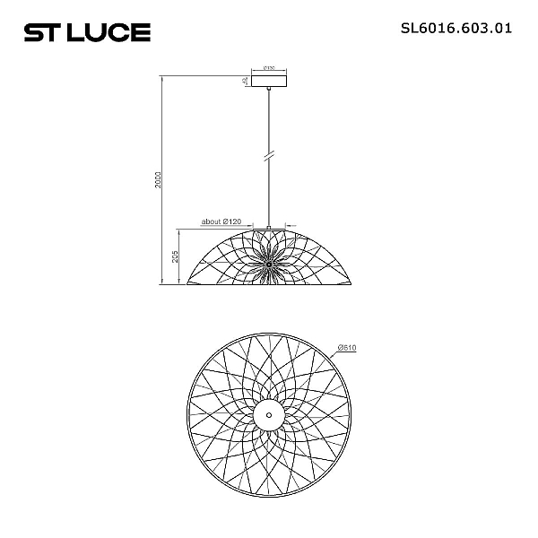 Подвесной светодиодный светильник ST Luce Bound SL6016.603.01