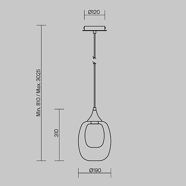 Подвесной светильник Maytoni MOD016PL-01BS1