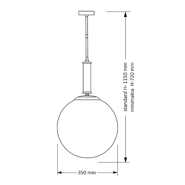 Подвесной светильник Kutek Mood Artu Glass ART-ZW-1(Z)G350