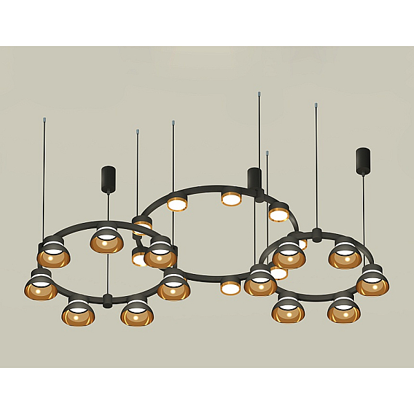 Комплект подвесного светильника Ambrella Light Techno Ring XR92092000 (A9209x3, C9242, C9238, C9232, N8145, N8124)