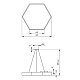 Подвесной светодиодный cветильник Geometria ЭРА Hexagon SPO-122-W-40K-066 66Вт 4000К белый Б0050552