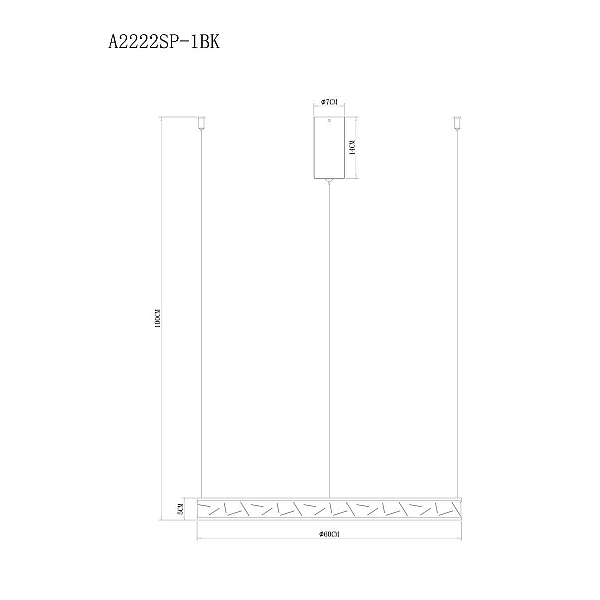 Подвесной светодиодный светильник Arte Lamp Shine A2222SP-1BK