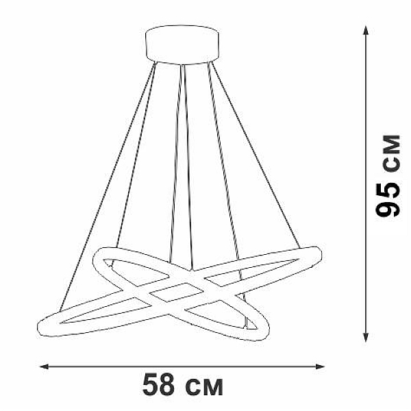 Подвесной светодиодный светильник Vitaluce V04628-03/2S
