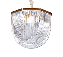 Подвесной светильник Delight Collection Murano Glass A001-554 L9 brass/clear