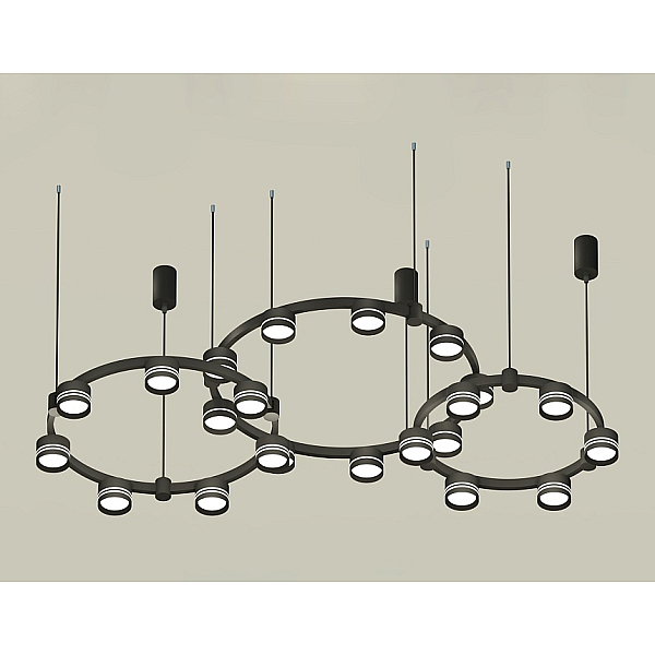 Комплект подвесного светильника Ambrella Light Techno Ring XR92092200 (A9209x3, C9242, C9238, C9232, N8462, N8478)