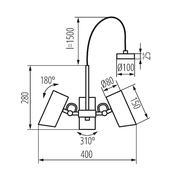 Подвесной светильник Kanlux AGZAR C 3xE14 W 36253