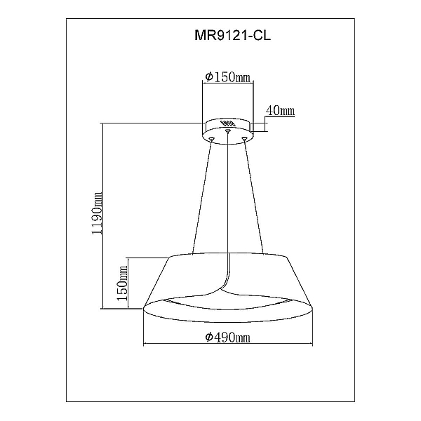 Подвесной светодиодный светильник MyFar Ceiling Cordelia MR9121-CL