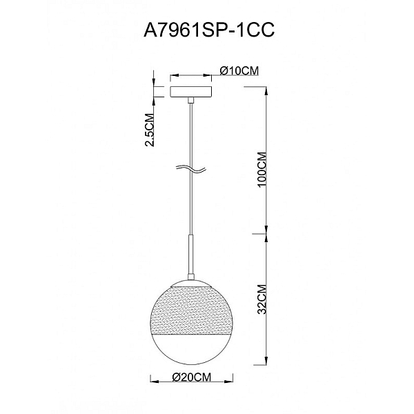 Подвесной светильник Arte Lamp Jupiter Chrome A7961SP-1CC