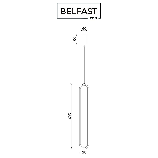 Подвесной светильник Belfast Nevis 86227-1W-60 BL