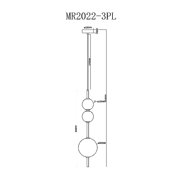 Подвесной светодиодный светильник MyFar Violla MR2022-3PL