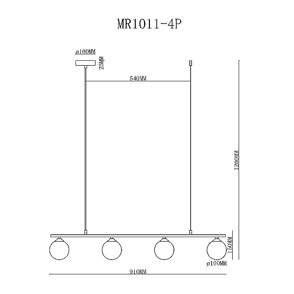 Подвесной светильник MyFar Stacy MR1011-4P