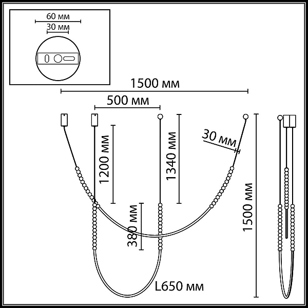 Подвесной светильник Odeon Light Monella Hightech 7149/24CL
