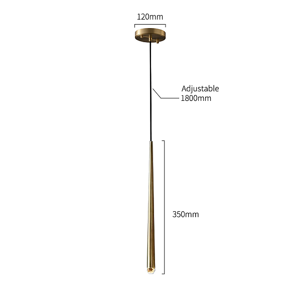 Подвесной светильник Delight Collection MT8863-1H antique brass