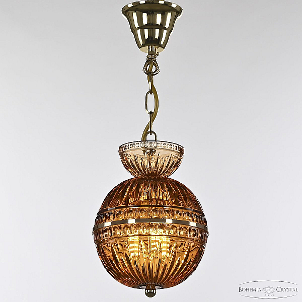 Подвесной светильник Bohemia Ivele Crystal 5480/17 G Amber/M-1G
