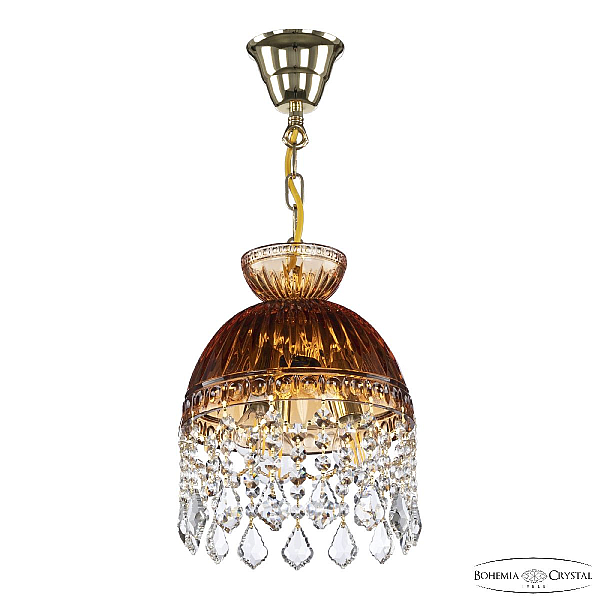 Подвесной светильник Bohemia Ivele Crystal 5478/22 G Amber/M-1G Leafs