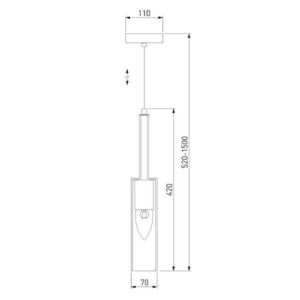 Подвесной светильник Eurosvet Graf 50226/1 янтарный
