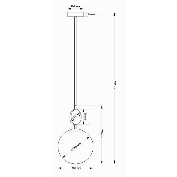 Подвесной светильник Kutek Dimaro DIM-ZW-1(N)160
