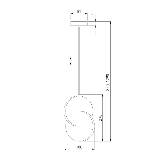 Подвесной светильник Eurosvet Lang 50225/1 LED хром a057335