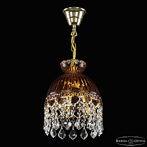 Подвесной светильник Bohemia Ivele Crystal 5478/22 G Amber/M-1G Leafs