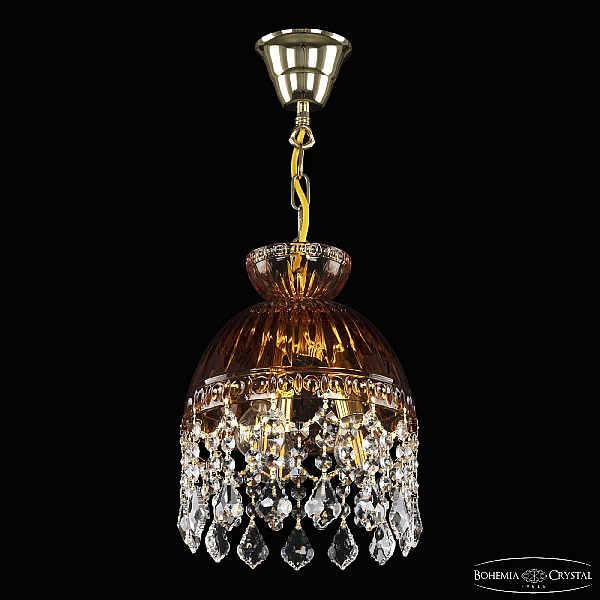 Подвесной светильник Bohemia Ivele Crystal 5478/22 G Amber/M-1G Leafs