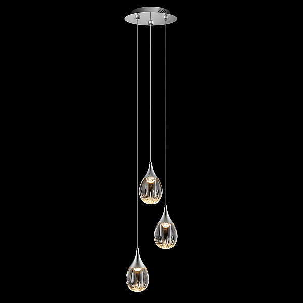 Подвесной светильник Delight Collection Stilla MD24001004-3A chrome/clear