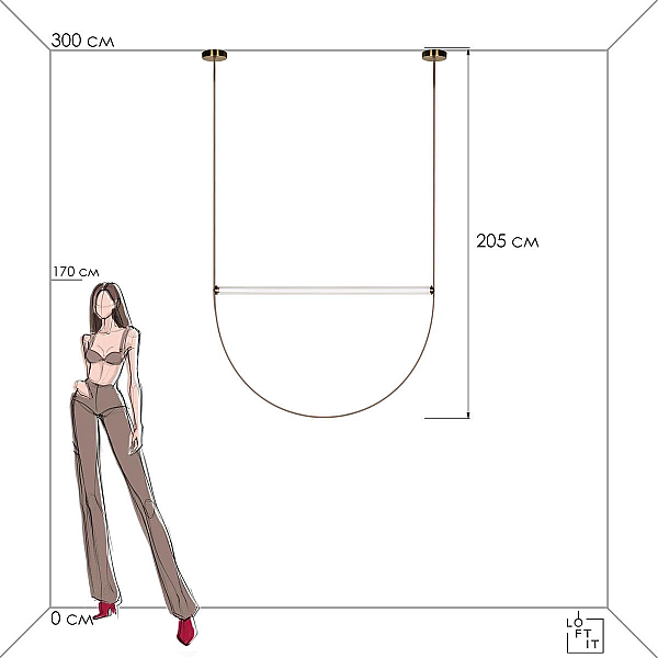 Подвесной светодиодный светильник Loft IT Liana 10221/2050
