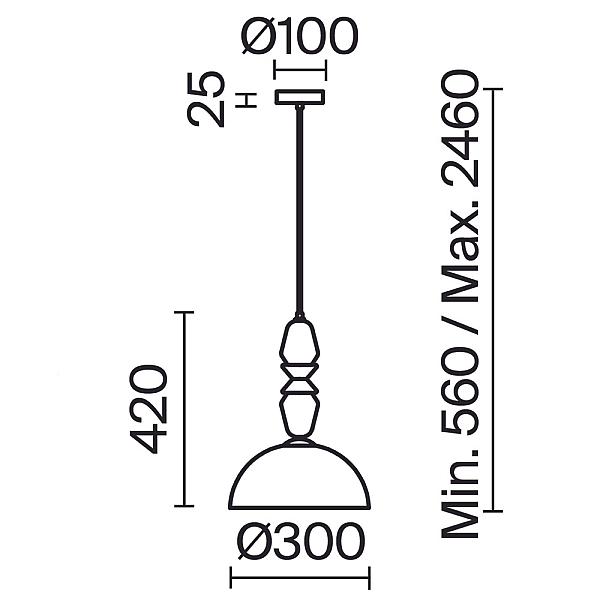 Подвесной светильник Freya Tela FR2061PL-01BS3