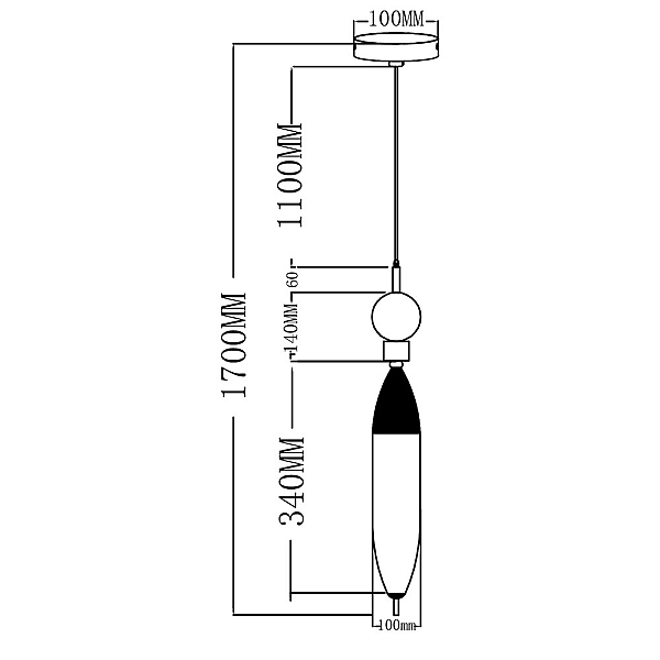 Подвесной светильник Moderli Candle V10916-PL