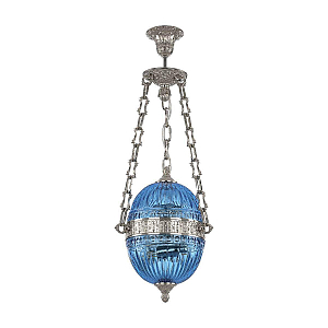 Подвесной светильник Bohemia Ivele Crystal 71000P/20 Ni Aquamarine/M-1G