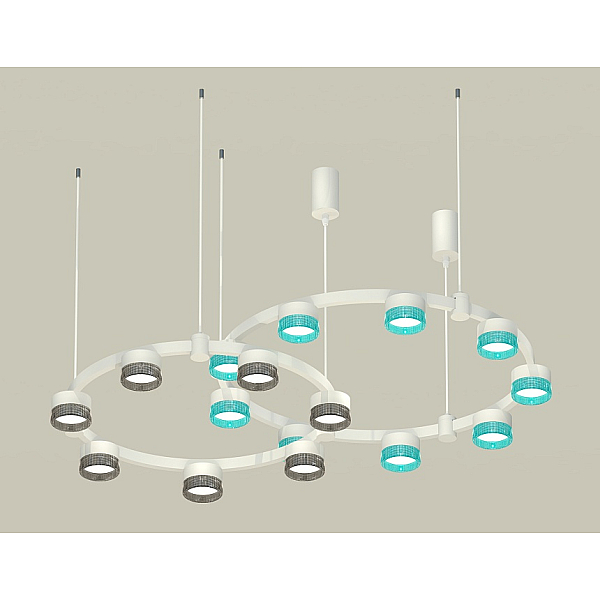 Комплект подвесного светильника Ambrella Light Techno Ring XR92081300 (A9208x2, C9241, C9236, N8488, N8484)