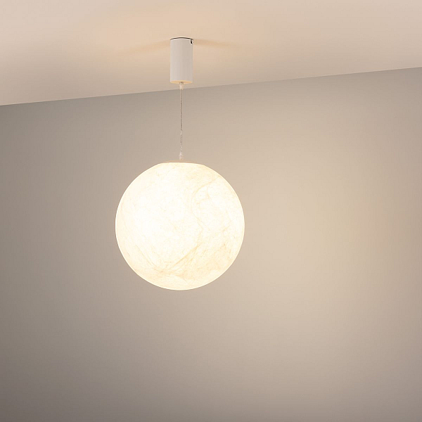 Подвесной светильник Arlight SP-SILKA-HANG-R400-12W Warm2700 (WH, 330 deg, 230V) (IP20, Натуральный шелк) 056880
