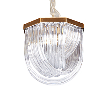 Подвесной светильник Delight Collection Murano Glass A001-400 L4 brass/clear