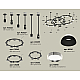 Комплект подвесного светильника Ambrella Light Techno Ring XR92222010 (A9222, A9227, C9233, C9242, C9238, C9232, N8141, N8118)