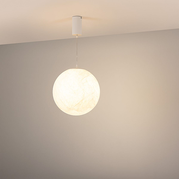 Подвесной светильник Arlight SP-SILKA-HANG-R300-7W Warm2700 (WH, 330 deg, 230V) (IP20, Натуральный шелк) 061916