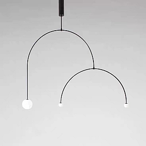 Подвесной светильник iLamp North 8628P/3 BK-WH